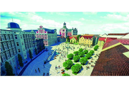 Poznański Plac Kolegiacki w granicie
