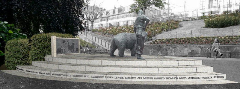 Pomnik Polskich Żołnierzy i Niedźwiedzia Wojtka w Edynburgu